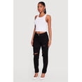 thumbnail image 2 of Women's WAX Mid Rise Distressed Skinny Jeans, 2 of 4