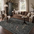 thumbnail image 5 of GENIMO 2'x3' Area Rug for Entryway, Machine Washable Non Slip Low Pile Indoor Door Mat for Front Door Kitchen Bathroom, Soft Modern Art, Dusty Charcoal, 5 of 6