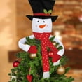 thumbnail image 4 of Santa Elk Snowman Christmas Tree Topper Decoration Festival Holiday Tree Ornament, 4 of 15