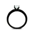 thumbnail image 3 of 1.05 Ct Round Cut AAA Cz Black Stainless Steel Engagement Ring Women's Size 6, 3 of 5