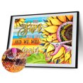 thumbnail image 1 of Cuadros Decorativos Girasol 5D DIY Diamond Painting Kits Full Round Drill Wall Decor Art (sz2230) Ehuebsd embutido en tela, 1 of 1