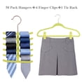 thumbnail image 4 of VECELO 50 Pack Velvet Clothes Hangers with 360 Rotating Hook, Slim Space Saving Suit Hangers, Yellow, 4 of 9