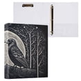thumbnail image 3 of Birds Trees with Moon 3 Ring Binders 1.5 inch Hardcover File Folders with Interior Pockets A4 Size Organizer for School Office Hospital Set of 2, 3 of 8