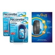 [Free MyQuit Band] + Nicorette Coated Nicotine Lozenge, 4 Mg, Ice Mint, 100 Ct