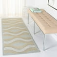 thumbnail image 4 of SAFAVIEH Wyndham Victoria Wavy Chevron Wool Runner Rug, Blue/Multi, 2'3" x 11', 4 of 11