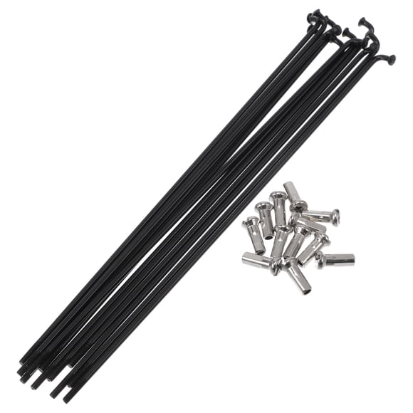 Rayos de bicicleta Unique Bargains 14G para ruedas de bicicleta 304 acero inoxidable 1 juego negro-155mm