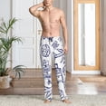 thumbnail image 2 of Rateoe World Travel2 Pattern Men’s Ultra-Soft Comfy Pajama Lounge Pants Sleepwear,Comfortable Lounge Wear,lightweight Pajamas, Casual Home Wear-Small, 2 of 6
