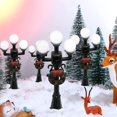 thumbnail image 2 of Lámpara de calle de Navidad en miniatura Poste de banco de parque Mini farola Afortunado Sencillez, 2 of 5