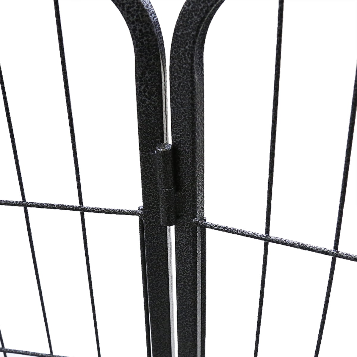 Geniqua 2x 8-Panels 24" Tall Folding HeavyDuty Metal Dog Playpen Exercise Fence Kennel