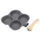 thumbnail image 2 of Sartén para huevos, sartén antiadherente para 4 tazas, sin óxido, fácil de limpiar, para cocinar huevos, tortillas y panqueques para el desayuno, cocina de inducción, estufa a gas, 2 of 5