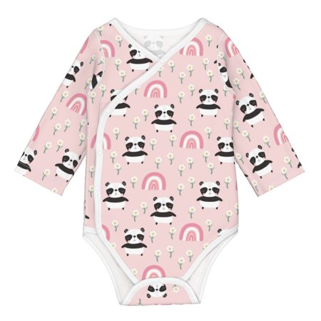 

Matuu Cute Cartoon Panda for Baby Long-Sleeve Bodysuit Soft Cotton Comfortable and Breathable Perfect for Newborns and Infants