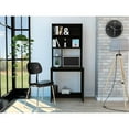 thumbnail image 2 of TUHOME Compu Hutch Desk  Engineered Wood Desks in  Black, 2 of 8