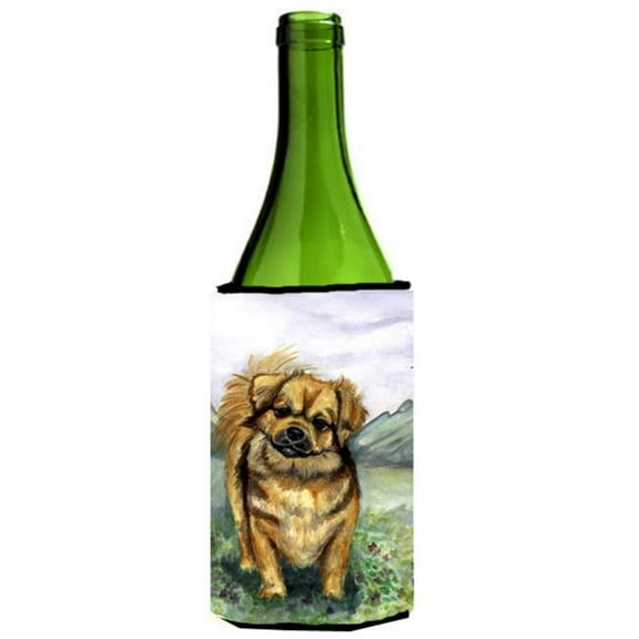 Tibetan Spaniel Wine bottle sleeve Hugger 24 oz.