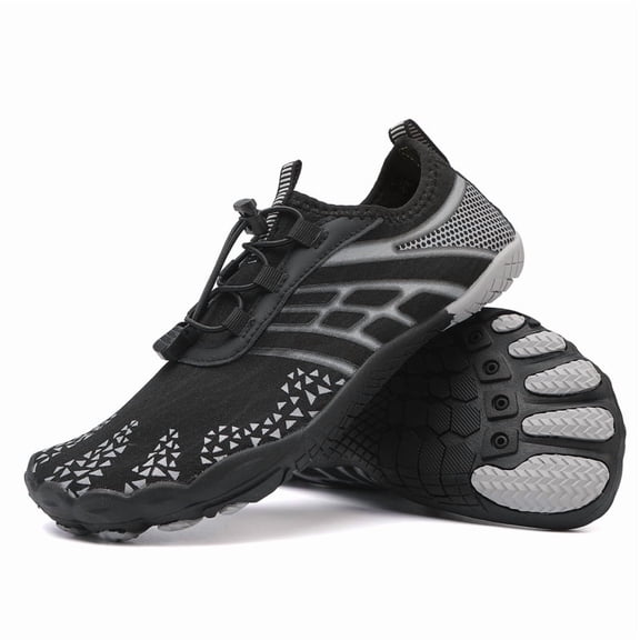 Unisex Five Toe Barefoot Water Shoes, Quick Dry Anti-slip Aqua Socks, Lightweight Breathable Minimalist Swim Beach River Walking Sneakers for Surf Diving Kayaking Pool Hiking
