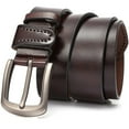 thumbnail image 6 of Clearance! belts for women belt men Single Belt Perforated Belt Cowhide Pin Buckle Men's Layer Leather Belt Big sales Multicolor, 6 of 8