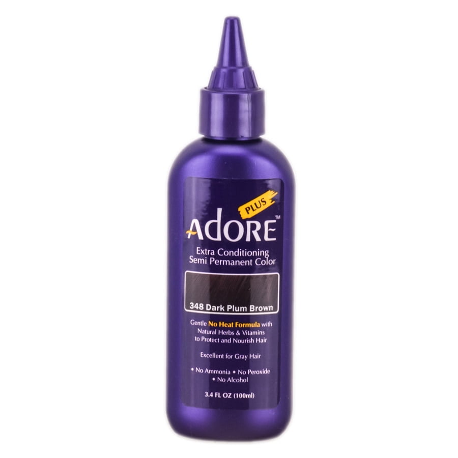 Adore Plus Semi Permanent Color (Color : 348 Dark Plum Brown)