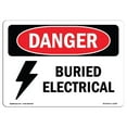 thumbnail image 1 of SignMission OS-DS-A-1824-L-2308 Signe de Danger d'Osha de 18 x 24 Po - Électrique Enterré, 1 of 1