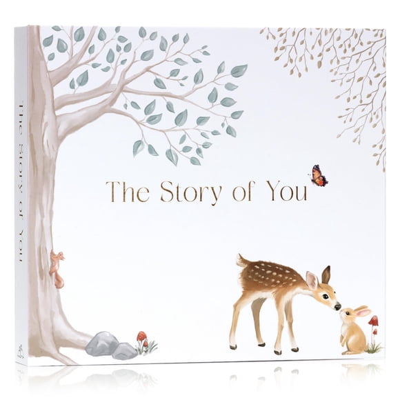 Libro de recuerdos para bebés con dos pequeños dinosaurios de los primeros 5 años, unisex