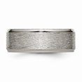 thumbnail image 4 of Titanium Ridged Edge 8mm Brushed and Polished Band, 4 of 8