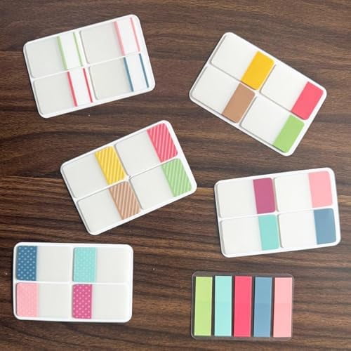 Tekola 900 PCS 1 Inch Sticky Index Tabs Book Tabs,Writable and Repositionable File Tabs Flags Colored Page Markers Labels for Reading Notes, 41 Sets