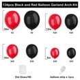 thumbnail image 2 of Kit de arcos con forma de guirnalda con globos YMSZ, rojo y negro, 134 piezas, decoración de fiesta, 2 of 7