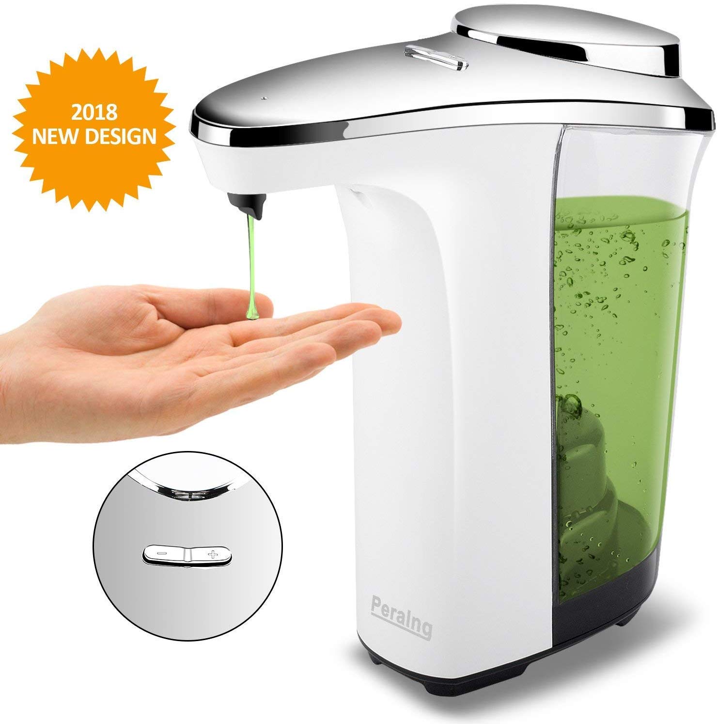 GLiving Automatic Soap Dispenser Touchless Liquid Soap Pump White