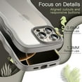 thumbnail image 5 of Wavy Case for iPhone 16 Pro Max 6.9-Inch, Cute Wave Frame Curly Shape Shockproof Phone Cover for Women and Girls, Clear Hard PC Back (Desert Titanium), 5 of 5