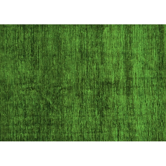 Ahgly Company Indoor Rectangle Abstract Green Modern Area Rugs, 7' x 10'