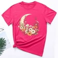 thumbnail image 2 of ICHUANYI Women's T Shirt Summer Tops Fashion Print Short Sleeve Crewneck Tee Casual Loose Shirts, 2 of 3