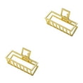 thumbnail image 4 of maskred Fashion Claw Clips Large Simple Style Handy Simple Style Sturdy Exquisite Accessories Barrettes for Women Gold/Rectangle 2Set, 4 of 6