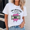 thumbnail image 6 of Women’s Statement Graphic T-Shirt, Lips Money Print Cotton Tee, 6 of 9