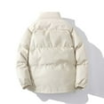 thumbnail image 3 of Vedolay Men's Coat Winter Warm Lined Thick Hooded Jacket Outwear Overcoat White,2XL, 3 of 4