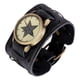 thumbnail image 5 of Reloj de pulsera con correa ancha, estilo punk, esfera grande, brazaletes de regalo, pulsera de hip hop, reloj de pulsera para , cumpleaños, negocios Negro Marrón Suave Fernando reloj de pulsera, 5 of 8