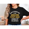 thumbnail image 1 of Smack GT Stepdad Shirt, Father's Day Stepdad , Stepdad Appreciation Shirt, Thanks For Putting Up With My Mom Tee, Bonus Dad Shirt, 1 of 4