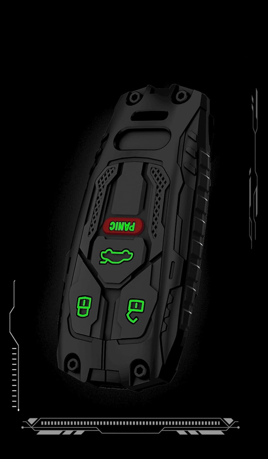 Key Fob Cover Compatible with Fit for Audi A3 A4 A5 A6 Q5 Q7 R8 S5 TT SQ5, Fob Cover Keyless Entry Remote Key Shell with Keychain Keychain Case Holder Protector,1