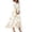 White, variant on Women's Casual 3/4 Sleeve V Neck Floral Maxi Dress A Line Beach Dress Flowy Long Dress for Summer Vacation Daily Wear and Outdoor Activities, Size S-2XL