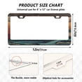 thumbnail image 2 of Aluminum License Plate Frame 2 Pack Car Exterior Accessory Car Tag Holder for Front Rear Plates Cars Decor Colorful Clouds and Mountains, 2 of 7