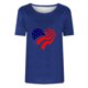 thumbnail image 3 of Tops Cortos para Mujeres Día de la Independencia Patriótica Impreso Cuello Redondo, Camiseta de Manga Corta Casual para la Primavera, Verano Y Fiesta, 3 of 4
