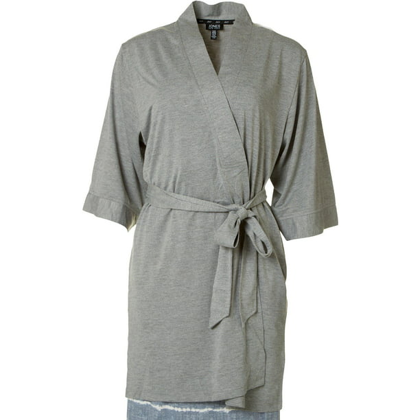 Blå parkere stribe Jones New York Womens Wrap Kimono Robe Small/Medium Grey - Walmart.com