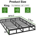 thumbnail image 2 of Box Spring Full Size Bed Base 9 Inch High, 3000 LBS Heavy Duty Metal Mattress Foundation with Fabric Cover, Easy Assembly, Quiet Noise Free, Non Slip, 2 of 10