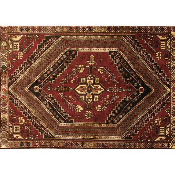 Ahgly Company Indoor Rectangle Persian Brown Traditional Area Rugs, 4' x 6'