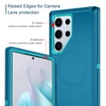 thumbnail image 3 of I-HONVA For Samsung Galaxy S24 Ultra Case Compatible with MagSafe,3-Layer Military Grade Drop Protection Anti-Slip Rugged Shockproof Dustproof Protection 6.8 inch Phone Case,Turquoise, 3 of 7