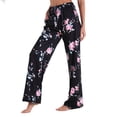 thumbnail image 5 of Domuza Womens Pajamas Pants Casual Soft Comfy Elastic Waist Straight Leg Pj Pants Funny Graphics Relaxed Fit Lounge Sleepwear Black 3XL, 5 of 5