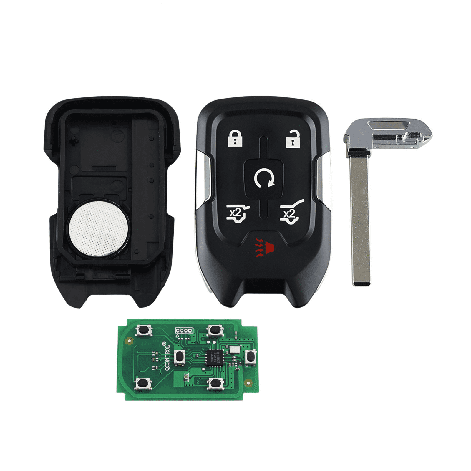 Wholesalekey Replacement for 2015 - 2020 GMC Chevrolet HYQ1AA 6 Buttons Remote Key Fob 315MHz