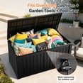 thumbnail image 4 of MINDYES 210 Gallon Deck Box, Mega Outdoor Storage Cabinet for Patio Furniture Cushions, Pool Equipment & Holiday Decor, Black, 4 of 8