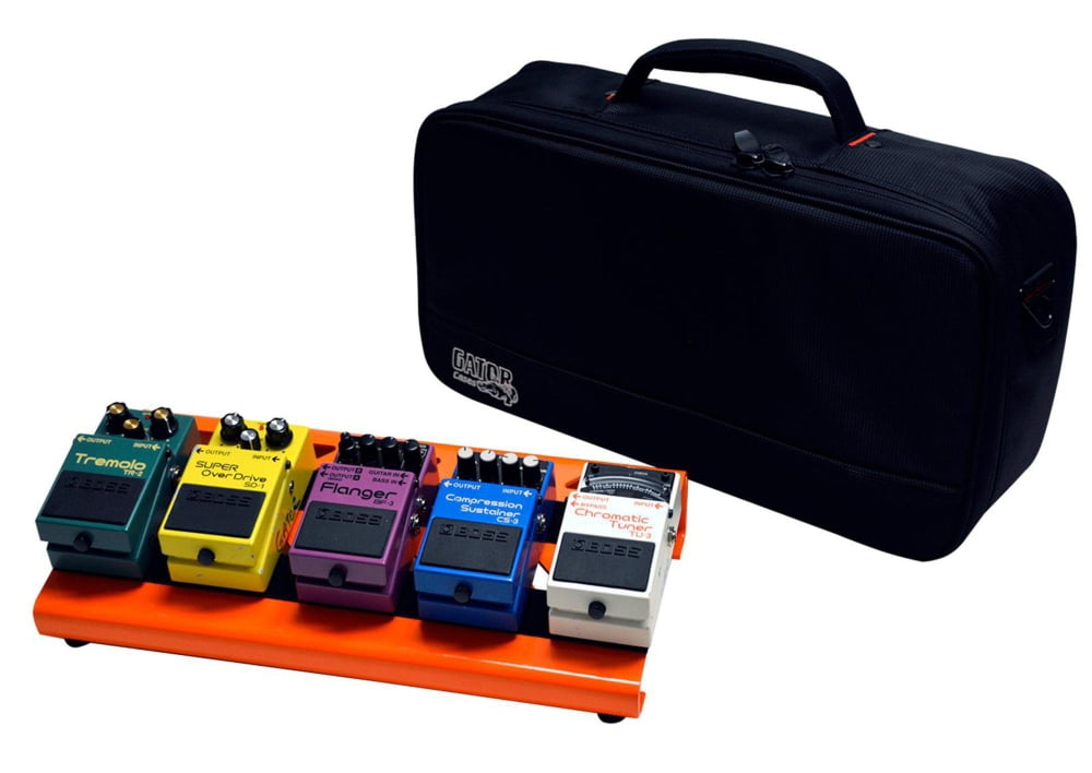 Gator Aluminum Pedalboard - Small With Bag Orange