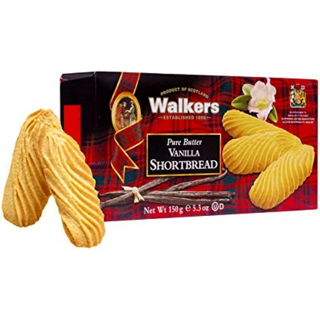 Walkers Shortbread Vanilla Shortbread Cookies, 5.3 Ounce Box (Pack Of 4