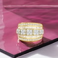 thumbnail image 5 of Ross-Simons 2.00 ct. t.w. Round and Baguette Diamond Multi-Row Ring in 18kt Gold Over Sterling, Women's, Adult, 5 of 8