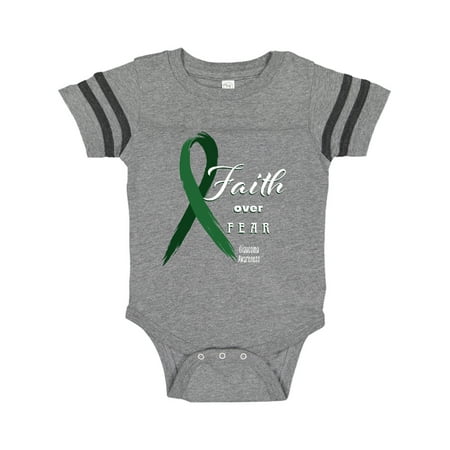 

Inktastic Glaucoma Awareness Faith over Fear with Green Ribbon Gift Baby Boy or Baby Girl Bodysuit