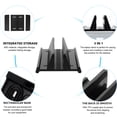 thumbnail image 3 of 1 Pce Support Vertical pour Ordinateur Portable 3 en 1 Support Vertical pour Tablette de Bureau à Domicile, 3 of 9